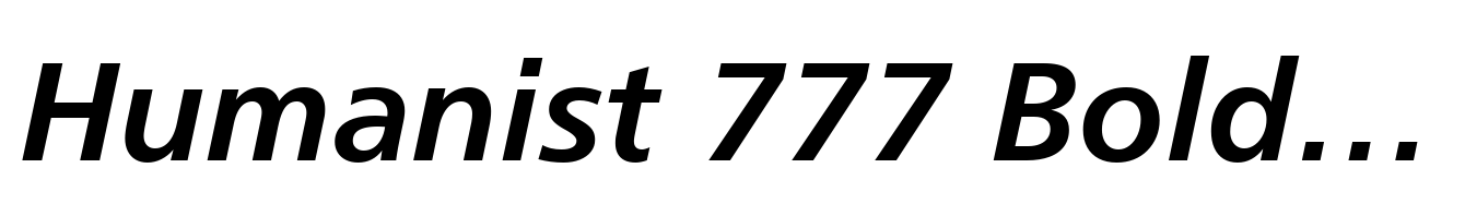 Humanist 777 Bold Italic